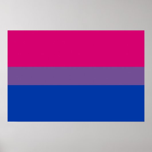 Bisexual Pride Flag Poster (Voorkant)