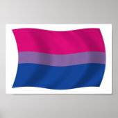 Bisexual Pride Flag Poster Print (Voorkant)