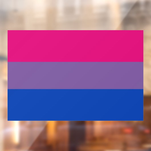 Bisexual Pride Flag Raamsticker (Vel 2)