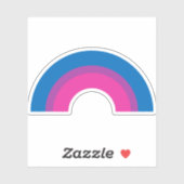 Bisexual Pride Flag Rainbow Sticker (Vel)