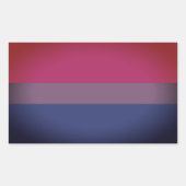 Bisexual Pride Flag Rechthoekige Sticker (Voorkant)