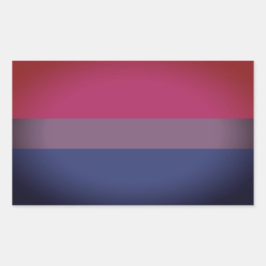 Bisexual Pride Flag Rechthoekige Sticker (Voorkant)