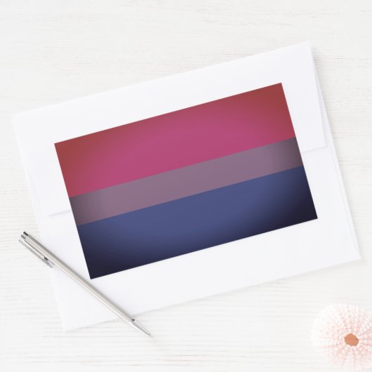 Bisexual Pride Flag Rechthoekige Sticker (Envelop)