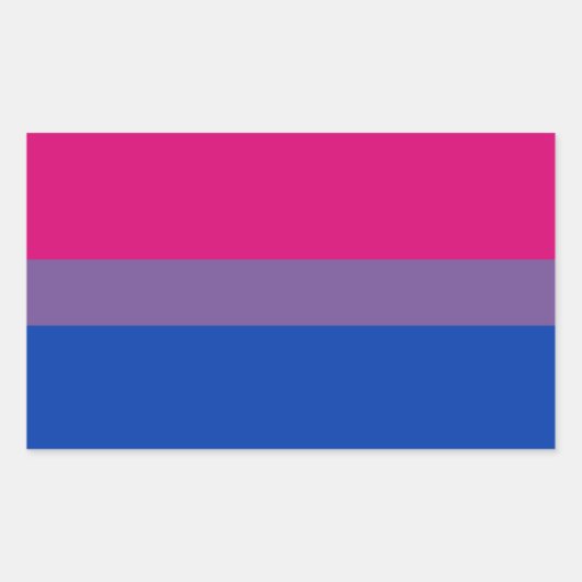 Bisexual Pride Flag Rechthoekige Sticker (Voorkant)