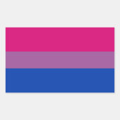 Bisexual Pride Flag Rechthoekige Sticker (Voorkant)