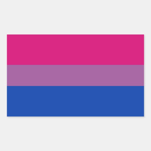 Bisexual Pride Flag Rechthoekige Sticker (Voorkant)