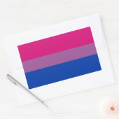 Bisexual Pride Flag Rechthoekige Sticker (Envelop)