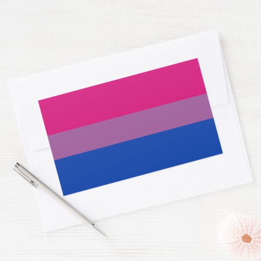 Bisexual Pride Flag Rechthoekige Sticker (Envelop)