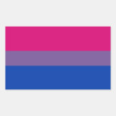Bisexual Pride Flag Rechthoekige Sticker (Voorkant)