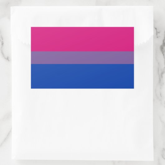 Bisexual Pride Flag Rechthoekige Sticker (Tas)