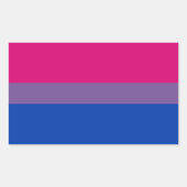 Bisexual Pride Flag Rechthoekige Sticker (Voorkant)