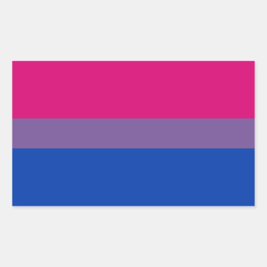 Bisexual Pride Flag Rechthoekige Sticker (Voorkant)