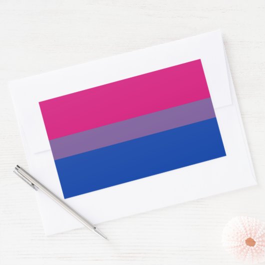 Bisexual Pride Flag Rechthoekige Sticker (Envelop)