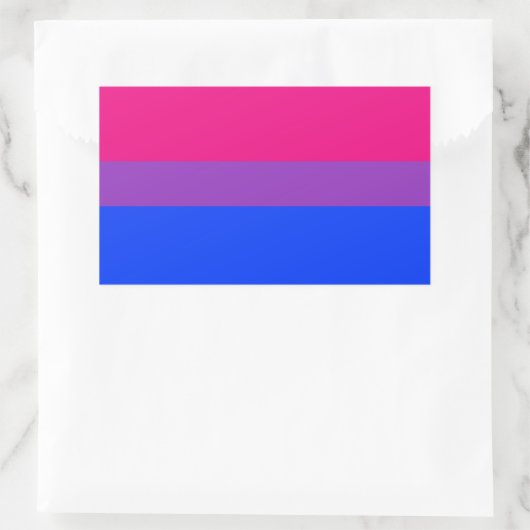 Bisexual Pride Flag Rechthoekige Sticker (Tas)