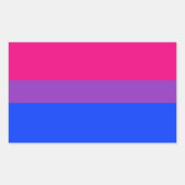 Bisexual Pride Flag Rechthoekige Sticker (Voorkant)
