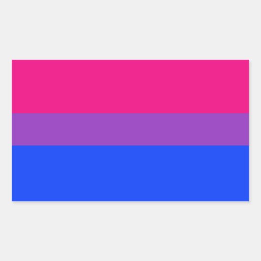Bisexual Pride Flag Rechthoekige Sticker (Voorkant)