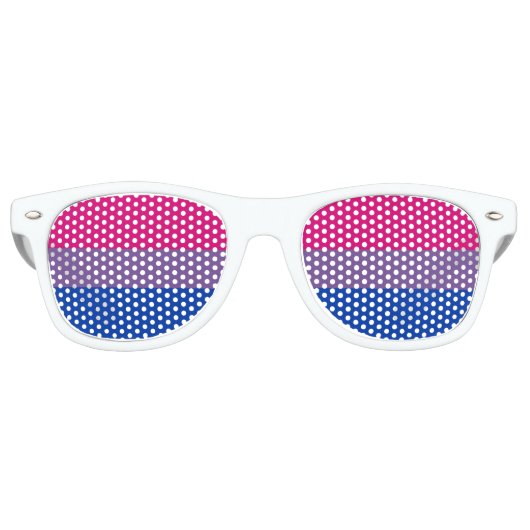 Bisexual Pride Flag Retro Zonnebril (Voorkant)