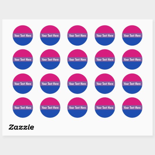 Bisexual Pride Flag Ronde Sticker (Vel)