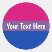 Bisexual Pride Flag Ronde Sticker (Voorkant)