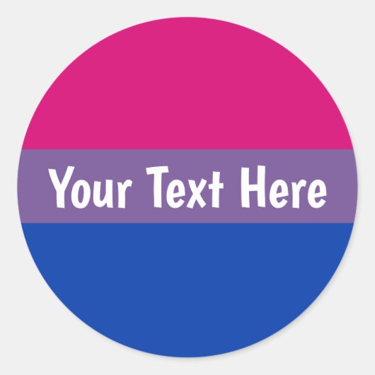 Bisexual Pride Flag Ronde Sticker (Voorkant)
