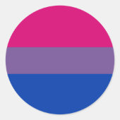 Bisexual Pride Flag Ronde Sticker (Voorkant)