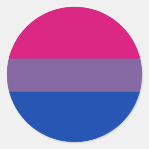 Bisexual Pride Flag Ronde Sticker