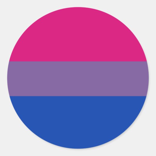 Bisexual Pride Flag Ronde Sticker (Voorkant)