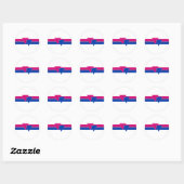Bisexual Pride Flag Ronde Sticker (Vel)