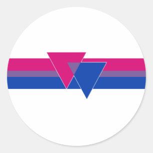 Bisexual Pride Flag Ronde Sticker