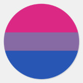 Bisexual Pride Flag Ronde Sticker (Voorkant)