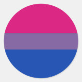 Bisexual Pride Flag Ronde Sticker (Voorkant)
