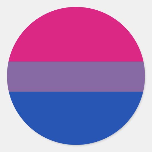 Bisexual Pride Flag Ronde Sticker (Voorkant)