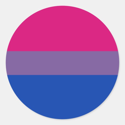 Bisexual Pride Flag Ronde Sticker (Voorkant)