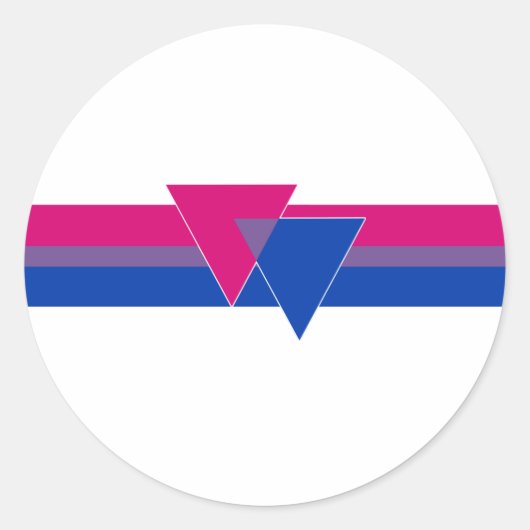 Bisexual Pride Flag Ronde Sticker (Voorkant)