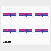 Bisexual Pride Flag Ronde Sticker (Vel)