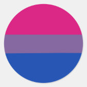 Bisexual Pride Flag Ronde Sticker (Voorkant)