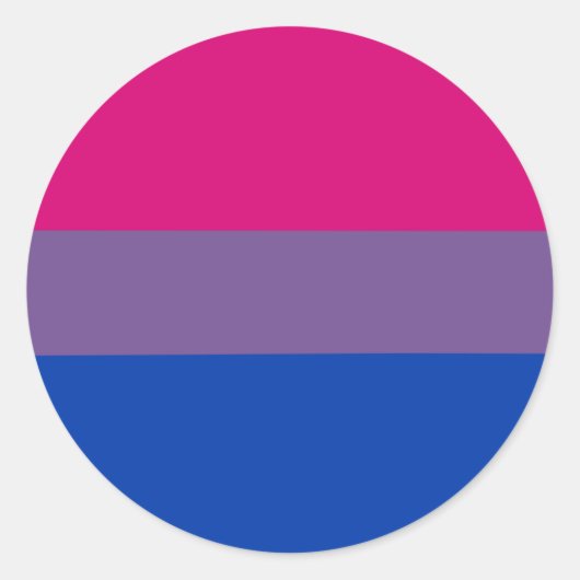 Bisexual Pride Flag Ronde Sticker (Voorkant)