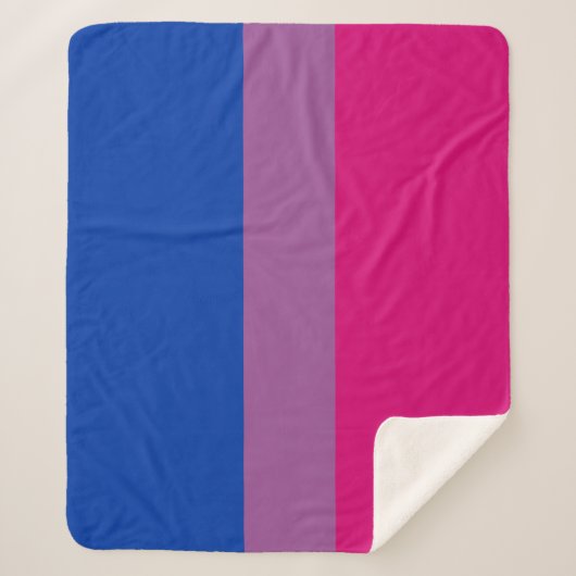 Bisexual Pride Flag Sherpa Deken (Voorkant)