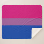 Bisexual Pride Flag Sherpa Deken (Voorkant (horizontaal))