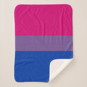 Bisexual Pride Flag Sherpa Deken