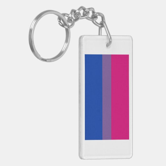 Bisexual Pride Flag Sleutelhanger (Voorkant Links)