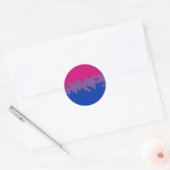 Bisexual Pride Flag Splash Ronde Sticker (Envelop)