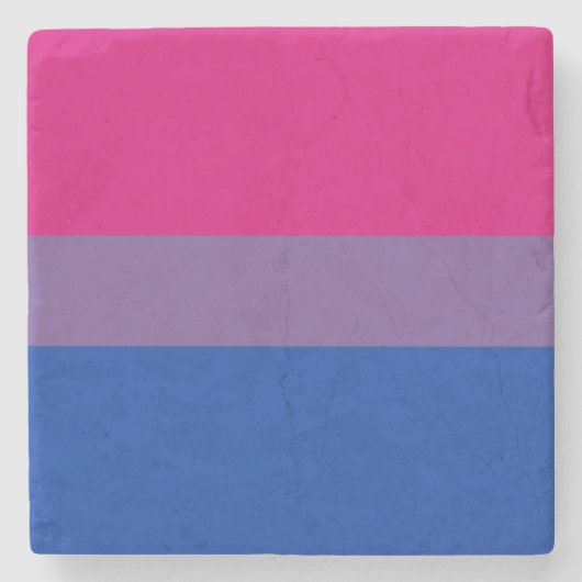 Bisexual Pride Flag Stenen Onderzetter (Voorkant)