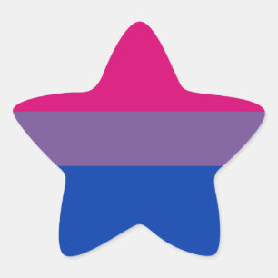 Bisexual Pride Flag Ster Sticker