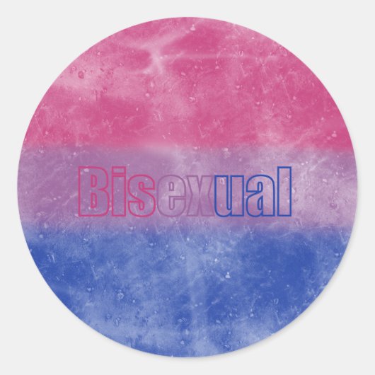 Bisexual pride flag sticker (Voorkant)