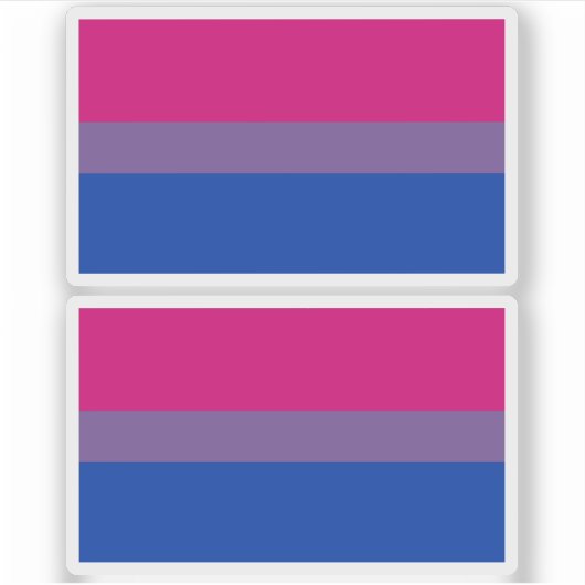 Bisexual Pride Flag Sticker (Voorkant)