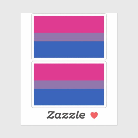 Bisexual Pride Flag Sticker (Vel)