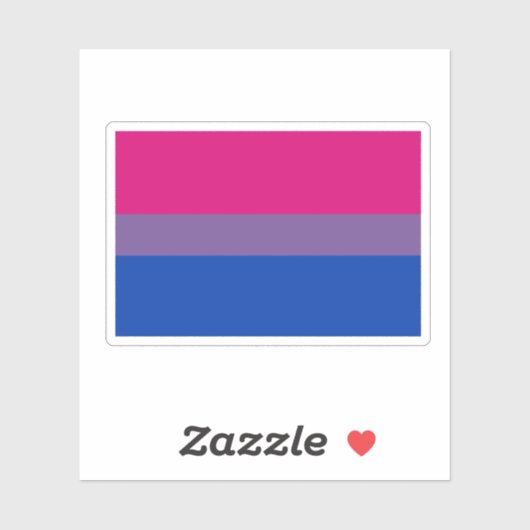 Bisexual Pride Flag Sticker (Vel)