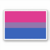Bisexual Pride Flag Sticker (Voorkant)