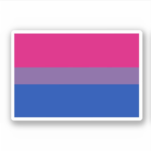 Bisexual Pride Flag Sticker (Voorkant)